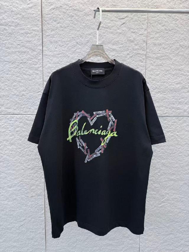 2026春夏新款 3D立体滴胶 洗水磨破  圆领短袖t恤 上身超舒服