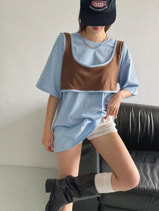 【預購商品】【0312結單】【批發】正韓 兩件式背心長版上衣030610 ♨️正韓服飾♨️