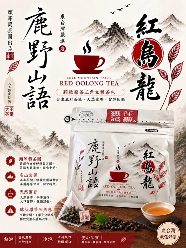 預購 全新包裝上市｜台東鹿野紅烏龍茶包 30入-10/28號中午12點結單
