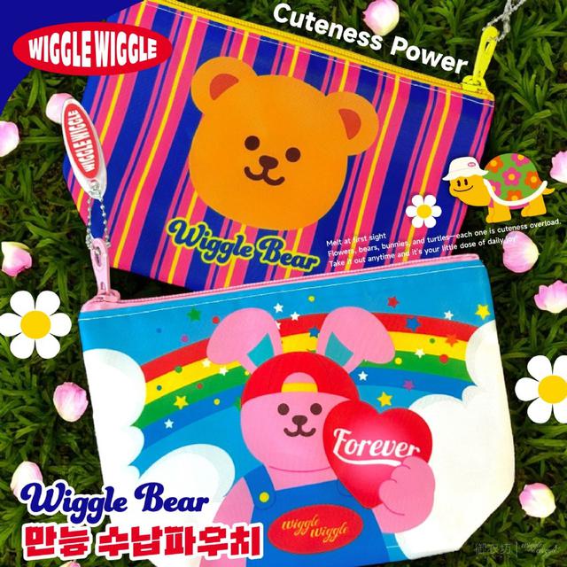 Wiggle Wiggle®正版授權萬用收納包-小花與小熊款/兔子與烏龜款(台灣獨家限定)
