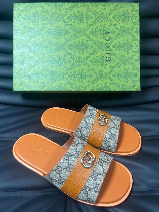 2024Gucci 古奇 夏季新款 双G 老花 夹脚 一字拖 交叉凉鞋 厚底 拖