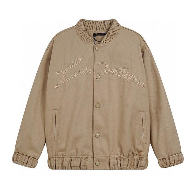 LV 24FW立领毛绒提花拉链外套