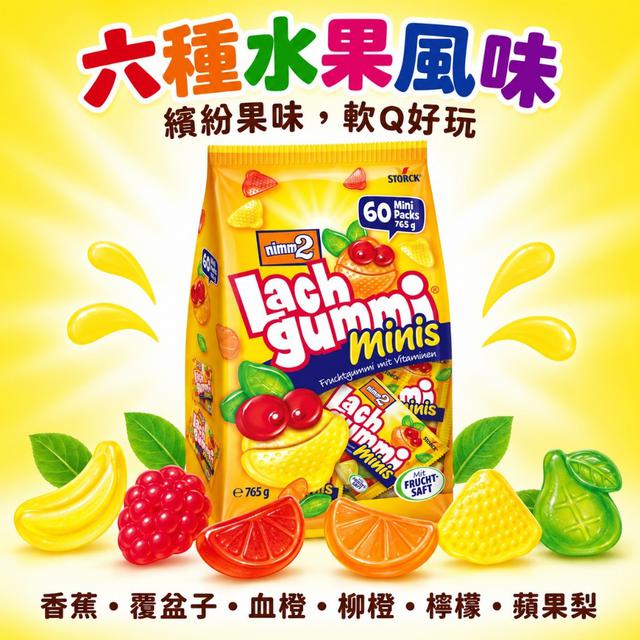 德國Nimm2綜合維他命迷你水果軟糖60袋入#10/15