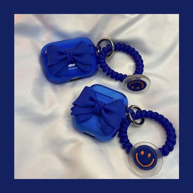 超美克萊因藍蝴蝶結AirPods耳機殼(預購)