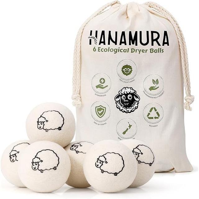 美國 Hanamura 6 XXL 羊毛乾衣球 (100%紐西蘭羊毛)#隨時結單