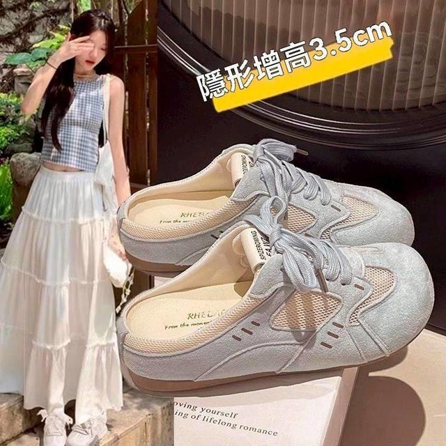 【預購商品】【0723結單】【批發】網面厚底包頭半拖 250720-02