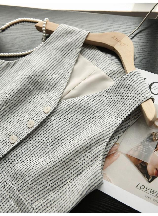 高奢老钱风贵气古典美人丝香云纱新中式套装 马甲是立