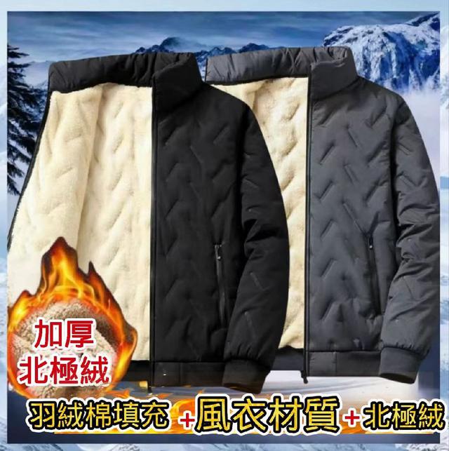 K1494-加厚“北極絨”+羽絨棉＋風衣外套