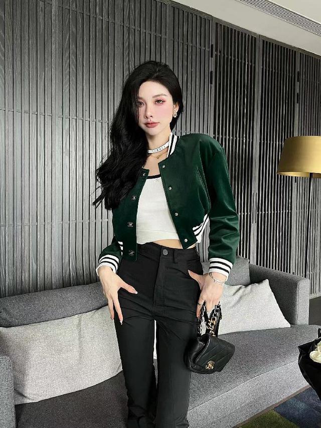 CHANL*/22FW香奈儿 秋冬最新短款金丝绒外套
