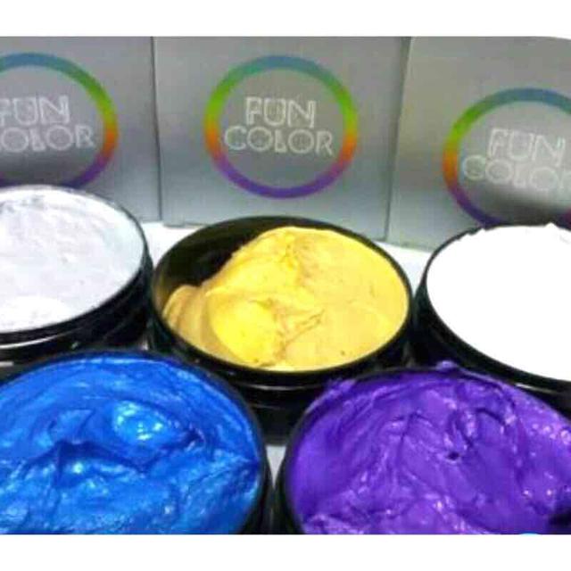 台灣製造變色髮蠟 彩色髮蠟 變色髮泥 一次性髮蠟