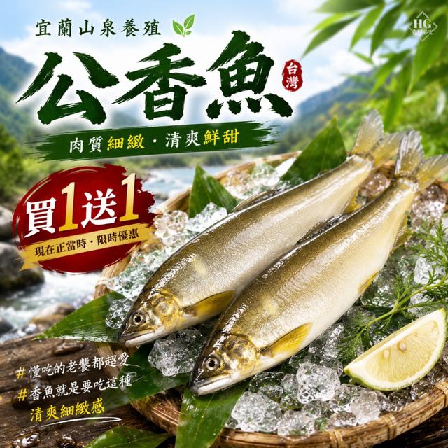 現貨宜蘭山泉公香魚(買一送一)