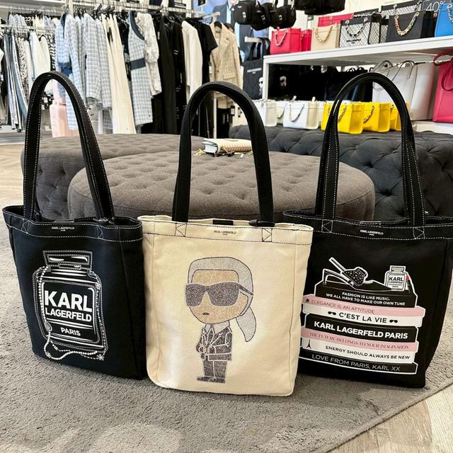 (04/27晚上6點收單) 🇺🇸美國Karl 老佛爺豎版厚磅帆布托特包