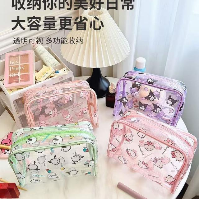 卡通三麗鷗透明大容量洗漱果凍化妝包(預購)
