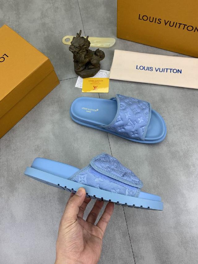 【LOUIS VUITTON】官网爆款路易威登 LV男士拖鞋 同步发售 ！