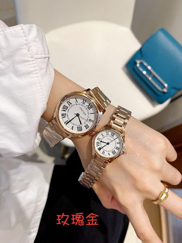 💰600卡地亚、新款、实心钢带、表盘40mm和30mm～～