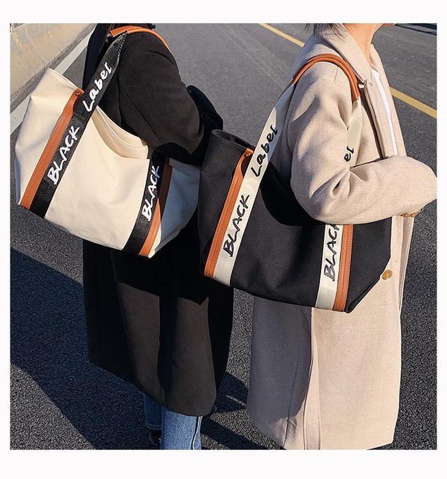 【預購商品】【0103結單】【批發】文藝拼色帆布托特包