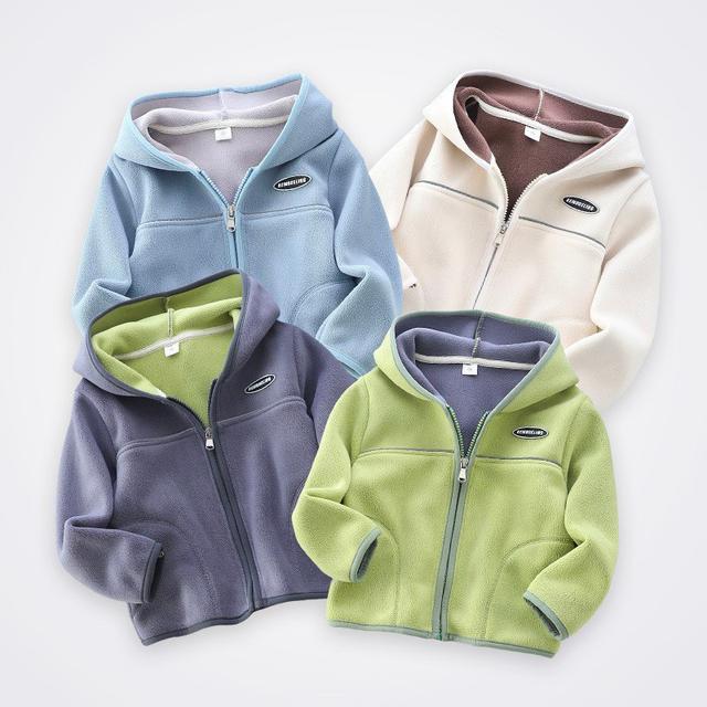 【預購商品】【1108結單】【批發】中大童 奧利絨連帽拉鏈休閒外套 251104-08