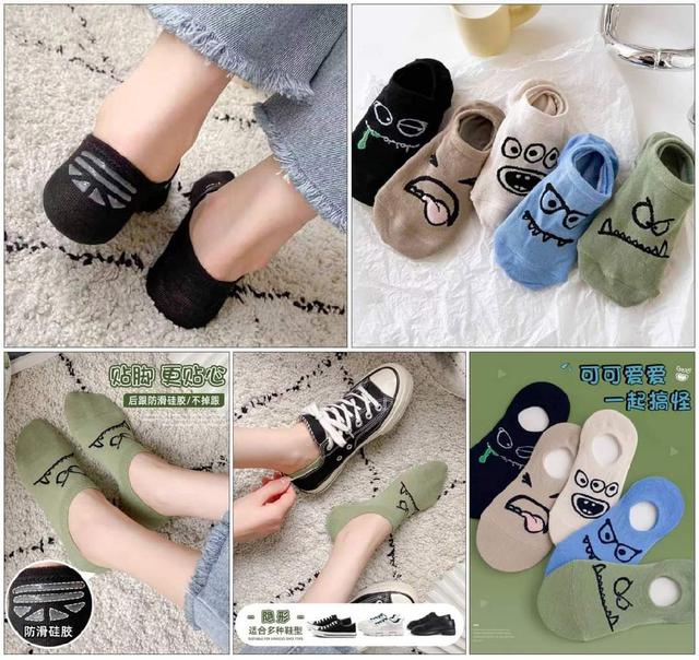 搞怪表情創意女防滑隱形襪（預購）