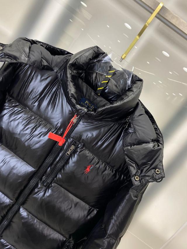 Lauren保罗拉夫劳伦 2025小马刺绣亮泽半高领羽绒服