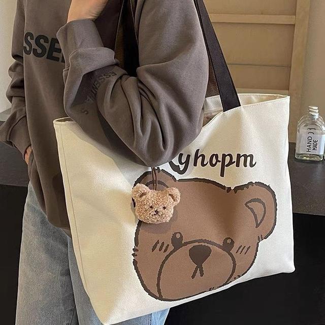 【預購商品】【0705結單】【批發】可愛熊 大容量帆布包 260701-06