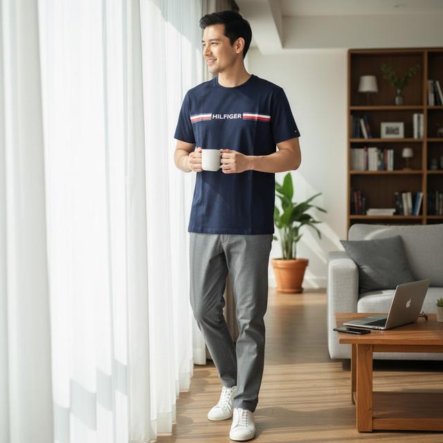 加拿大Tommy Hilfiger 城市漫遊男士純棉短袖(4色)#隨時結單有單就下