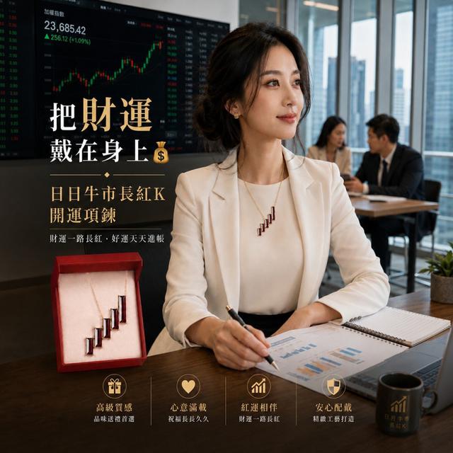 ｜日日牛市長紅K開運項鍊-6/2下午3點收單