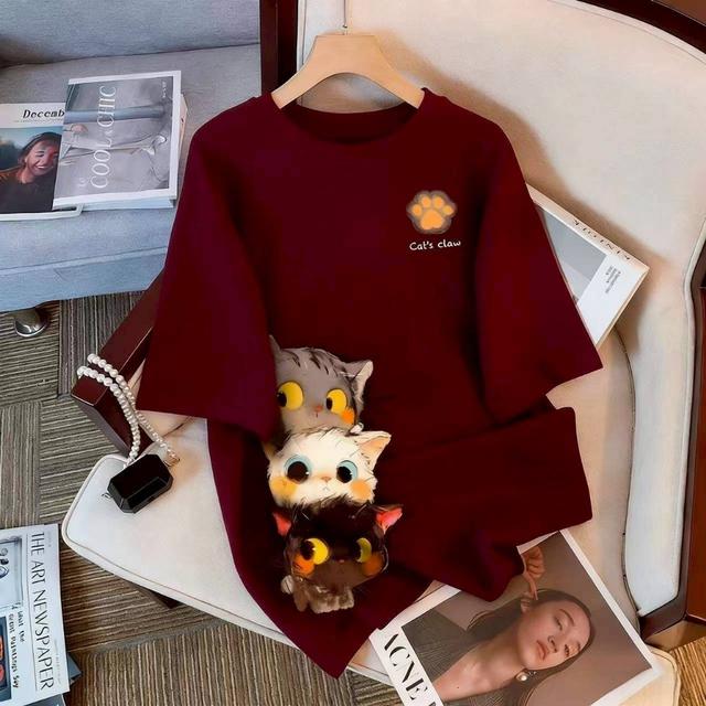 預購 卡通疊疊樂貓咪短袖上衣-3/18號中午12點結單