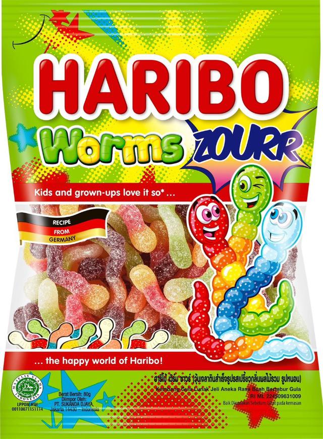 【預購商品】【0609結單】【批發】HARIBO哈瑞寶 彩色蟲蟲Q軟糖80g(買一送一)