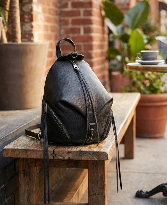 美國_REBECCA MINKOFF_Julian 流蘇拉鍊粒面皮革迷你變形包#隨時結單