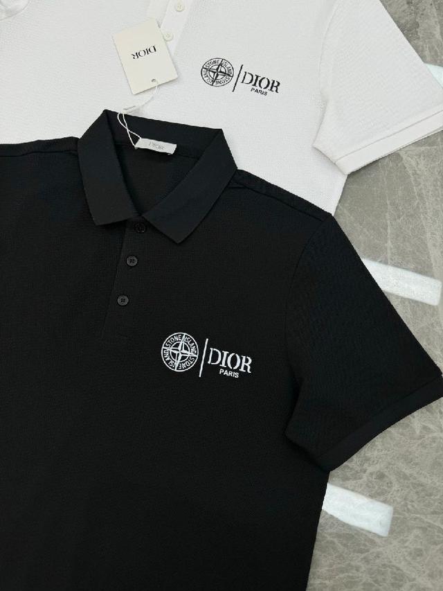 迪奥25s新款翻领Polo衫👨🏻本款Polo衫采用丝光珠地棉面