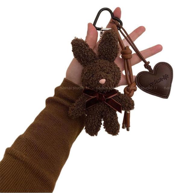 可愛毛絨小兔吊飾#01/24