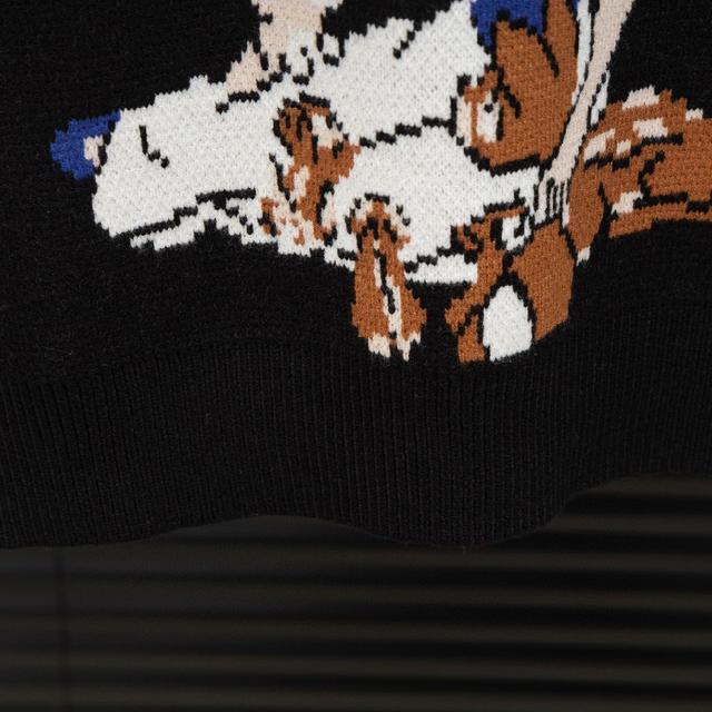 BALENCIAGA FW23巴黎世家前后刺绣logo开衫毛衣外套