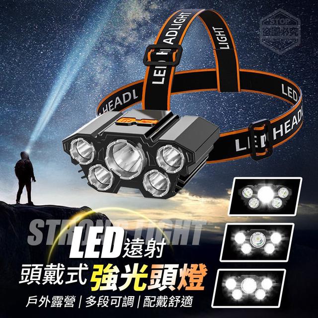 【預購商品】【0320結單】【批發】戶外露營LED遠射頭戴式強光頭燈 250317-08